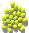 25 9x6mm Oval Lime Miracle Beads